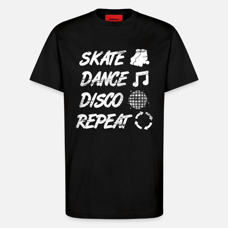 Rollschuh Disco - T-Shirt - made by SPREAD - SOLID BLACK