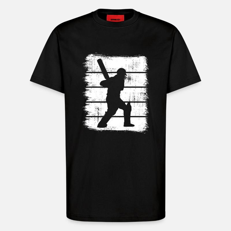Cricket Schlagmann - T-Shirt - made by SPREAD - SOLID BLACK