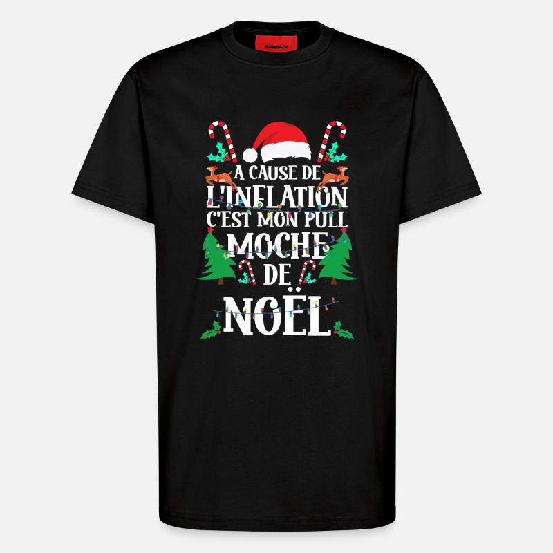 Pull Moche De Noël - T-shirt bio décontracté fabriqué en UE - SOLID BLACK