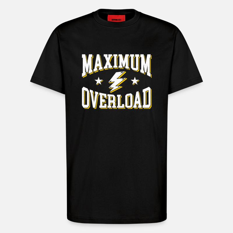 Maximum Overload Bold Retro Print - T-Shirt - made by SPREAD - SOLID BLACK