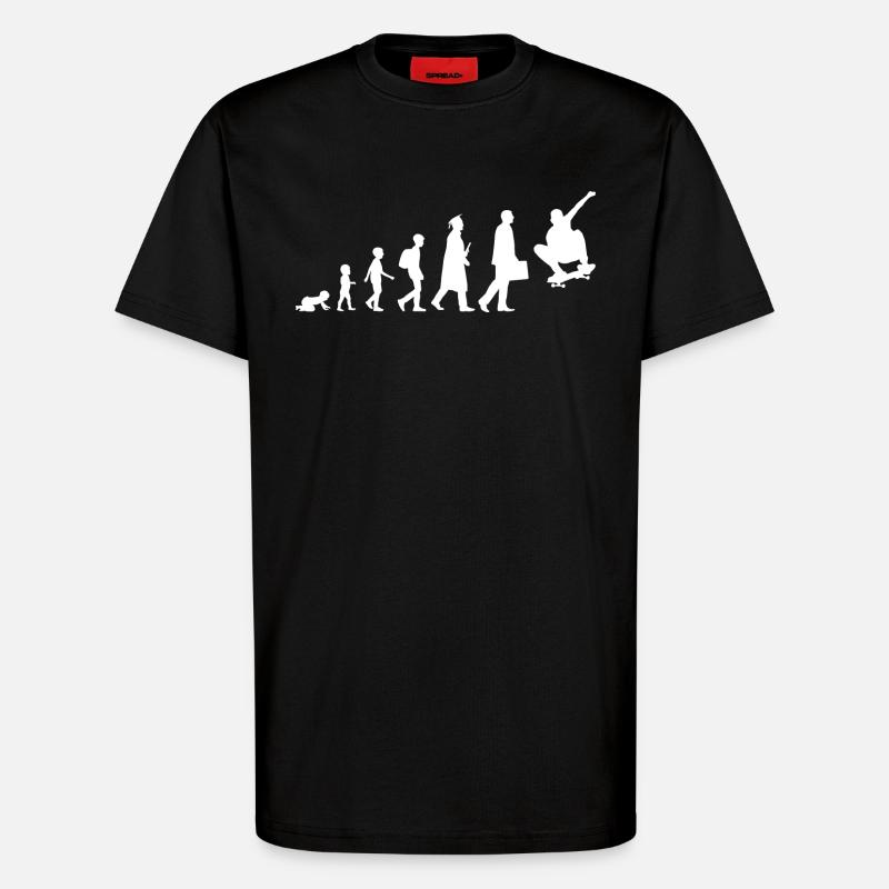 Entwicklung eines Skateboarders - T-Shirt - made by SPREAD - SOLID BLACK
