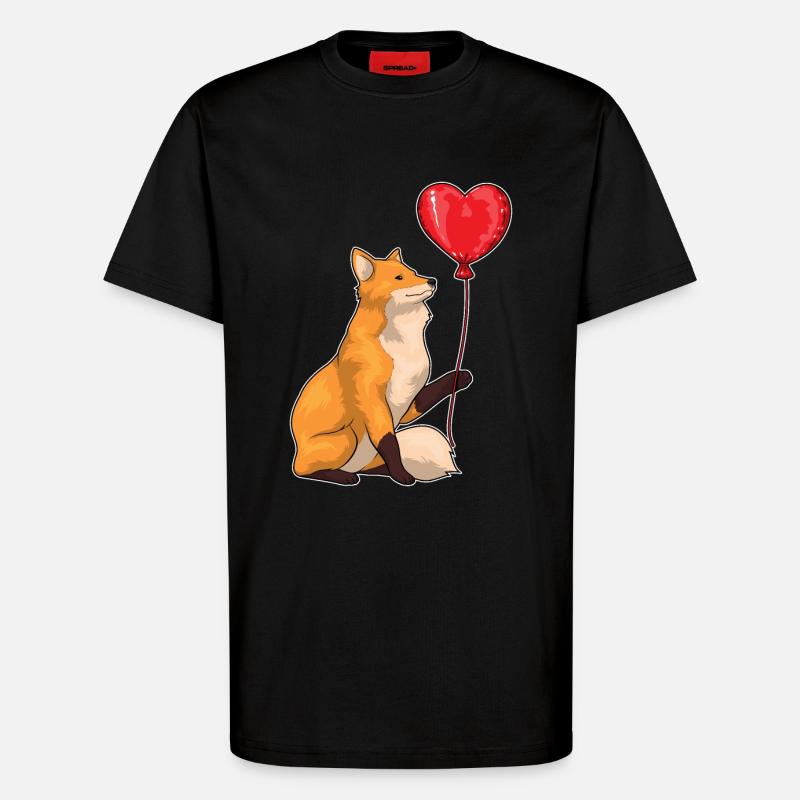 Fuchs Luftballon - T-Shirt - made by SPREAD - SOLID BLACK