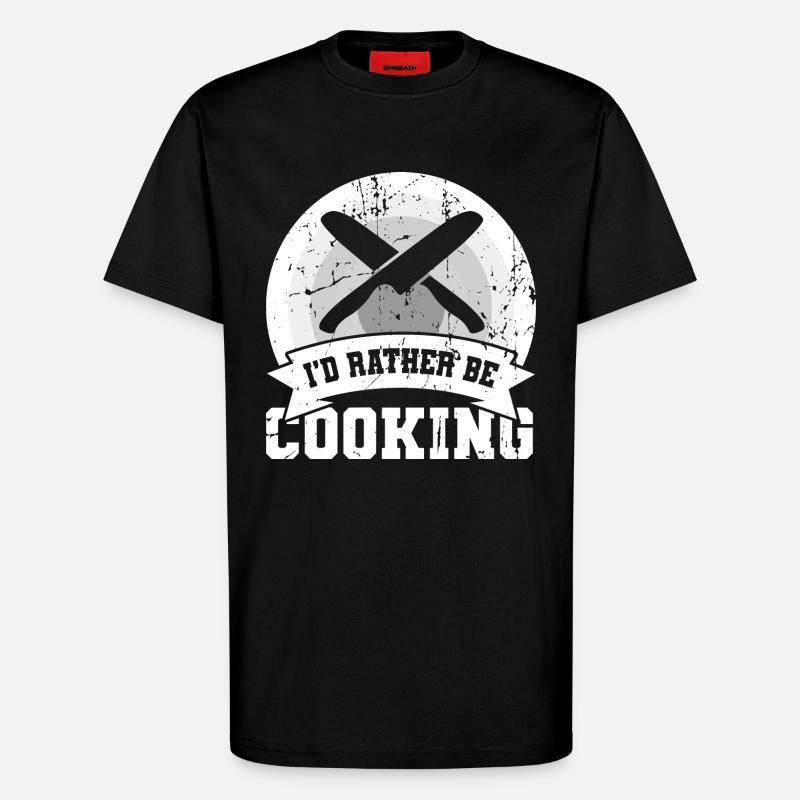 Ich würde lieber kochen - T-Shirt - made by SPREAD - SOLID BLACK