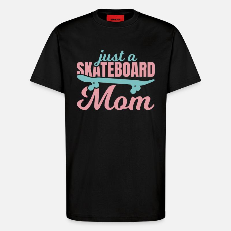 Skateboard Mutter - T-Shirt - made by SPREAD - SOLID BLACK