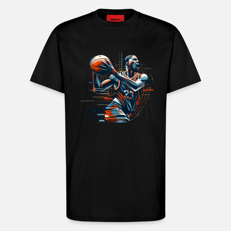 Basketball dynamisch Geschenk - T-Shirt - made by SPREAD - SOLID BLACK