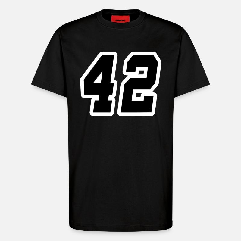 Nummer zweiundvierzig 42 - T-Shirt - made by SPREAD - SOLID BLACK