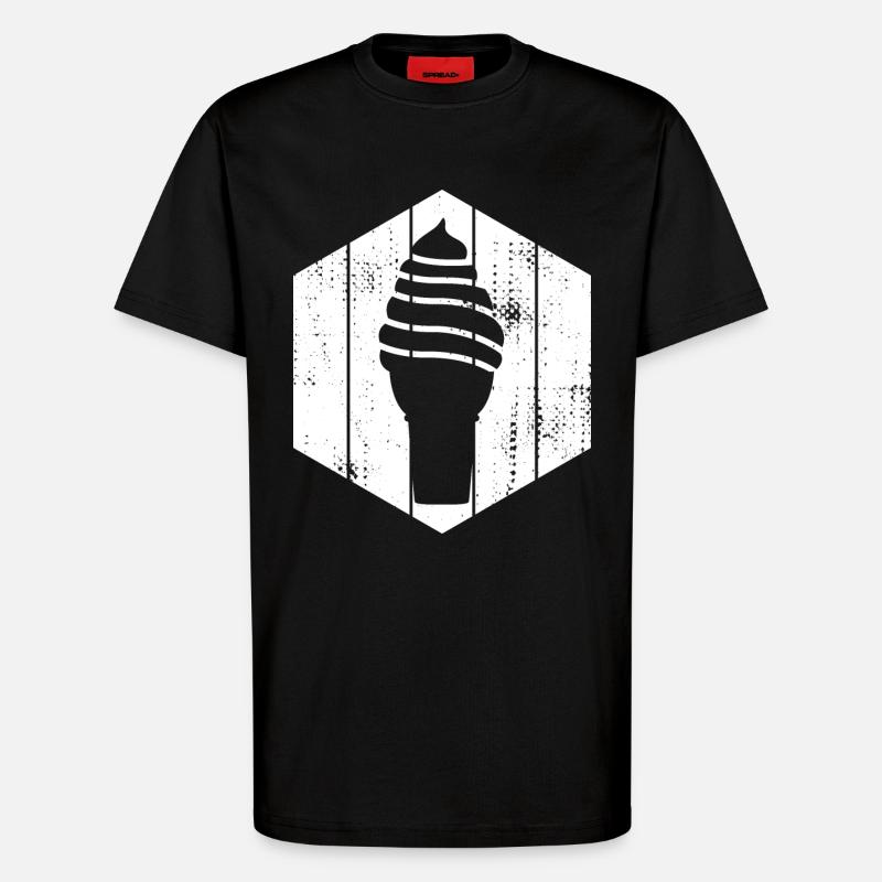 Softeis - T-Shirt - made by SPREAD - SOLID BLACK