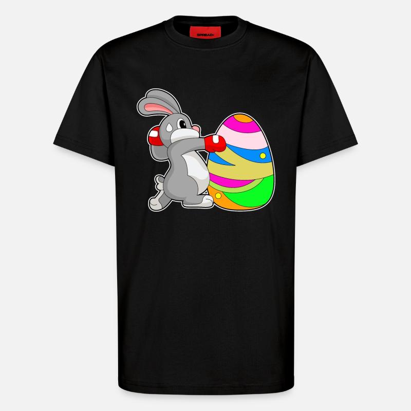 Bunny Easter Boxes - T-Shirt - made by SPREAD - SOLID BLACK
