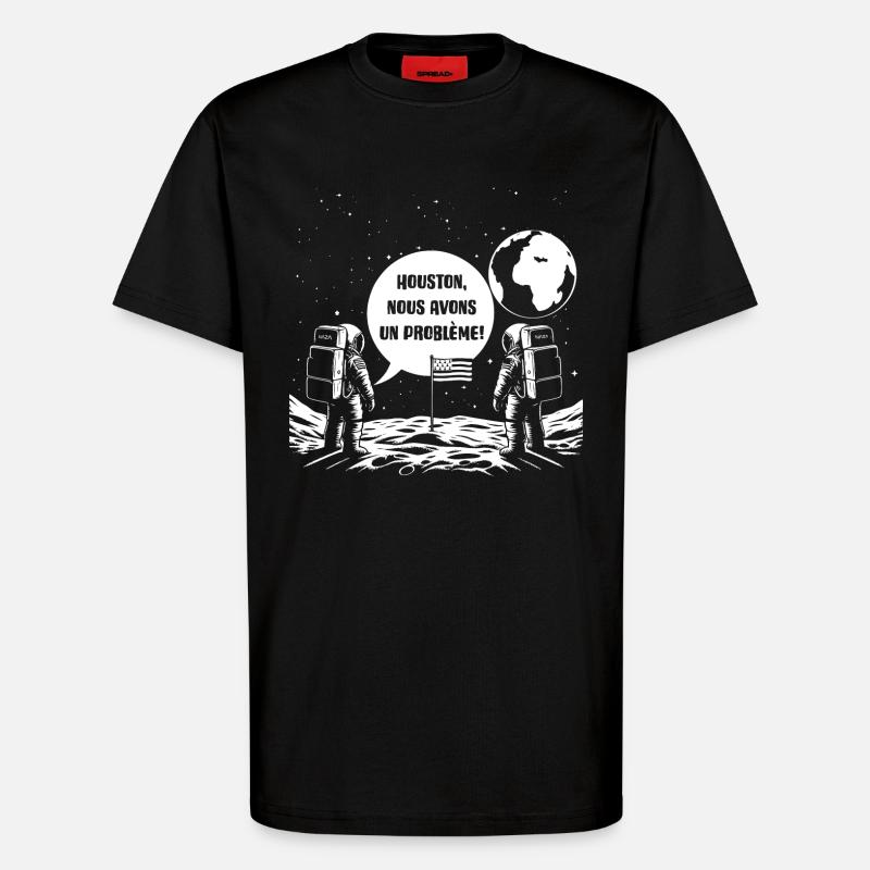 Houston, Nous avons un problème! - T-shirt bio décontracté fabriqué en UE - SOLID BLACK