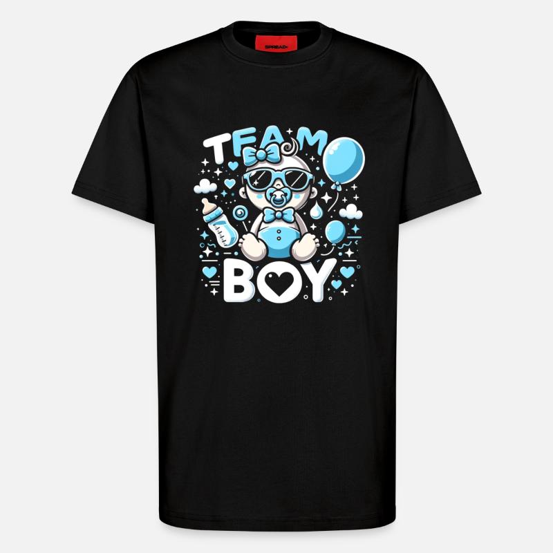 Garçon d’équipe - T-shirt bio décontracté fabriqué en UE - SOLID BLACK