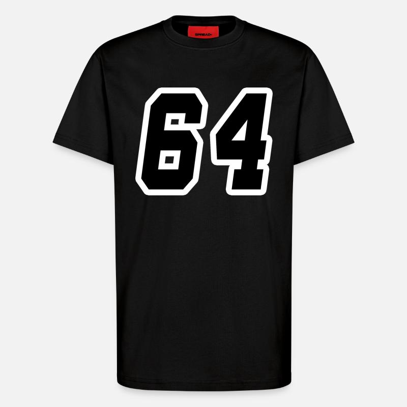 Nummer vierundsechzig 64 - T-Shirt - made by SPREAD - SOLID BLACK