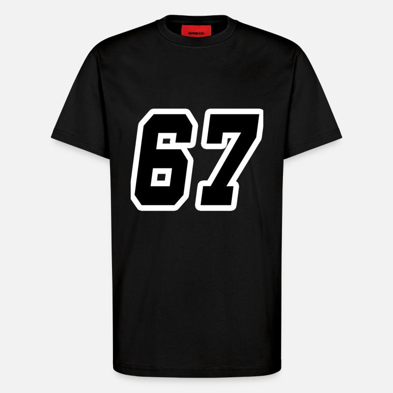Nummer siebenundsechzig 67 - T-Shirt - made by SPREAD - SOLID BLACK
