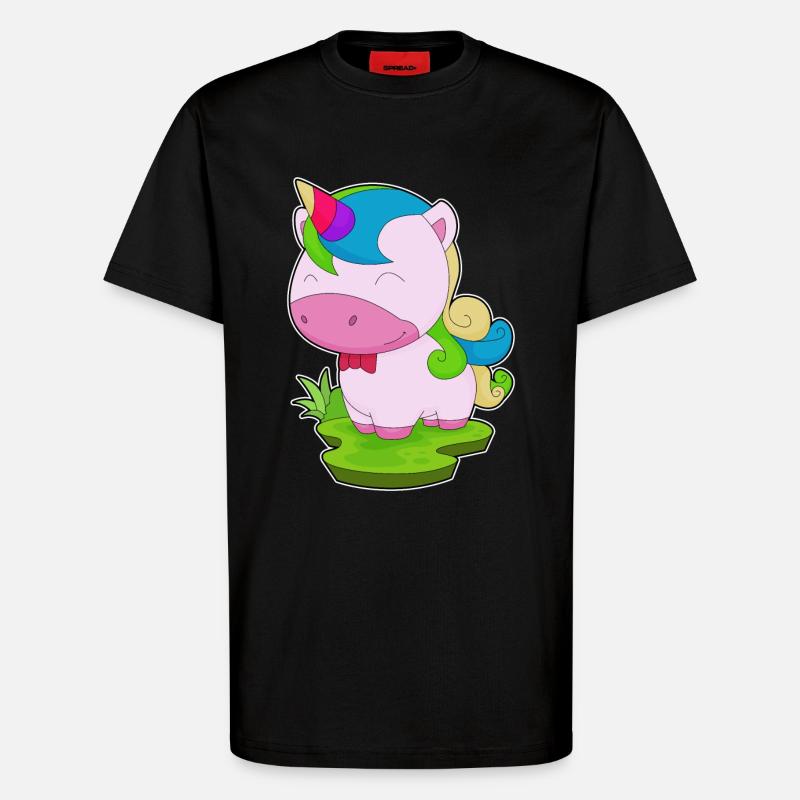 Einhorn Fliege - T-Shirt - made by SPREAD - SOLID BLACK
