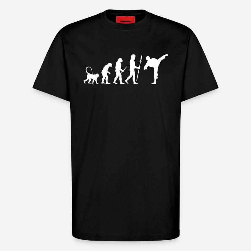 Karate Evolution - T-Shirt - made by SPREAD - SOLID BLACK