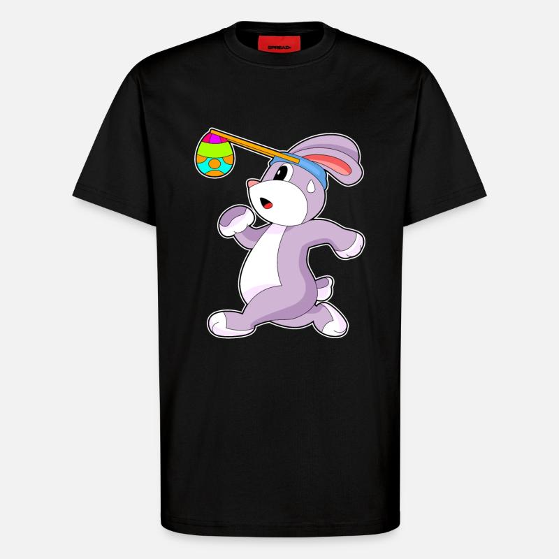 Bunny Easter Jogging - T-Shirt - made by SPREAD - SOLID BLACK