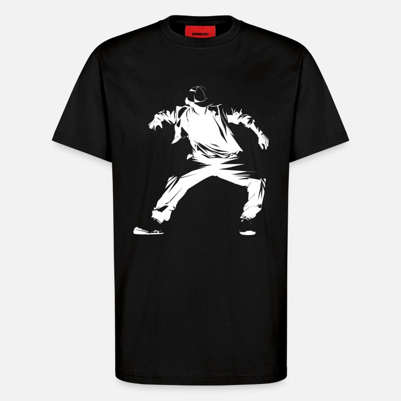 Breakdancer Grafik - T-Shirt - made by SPREAD - SOLID BLACK