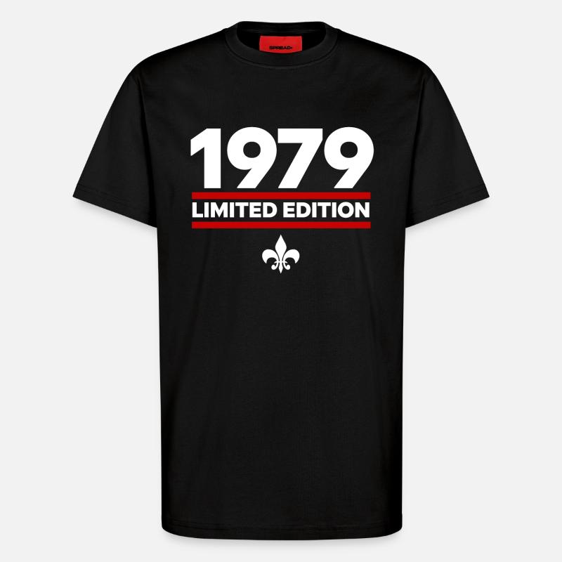1979 Édition limitée - T-shirt bio décontracté fabriqué en UE - SOLID BLACK