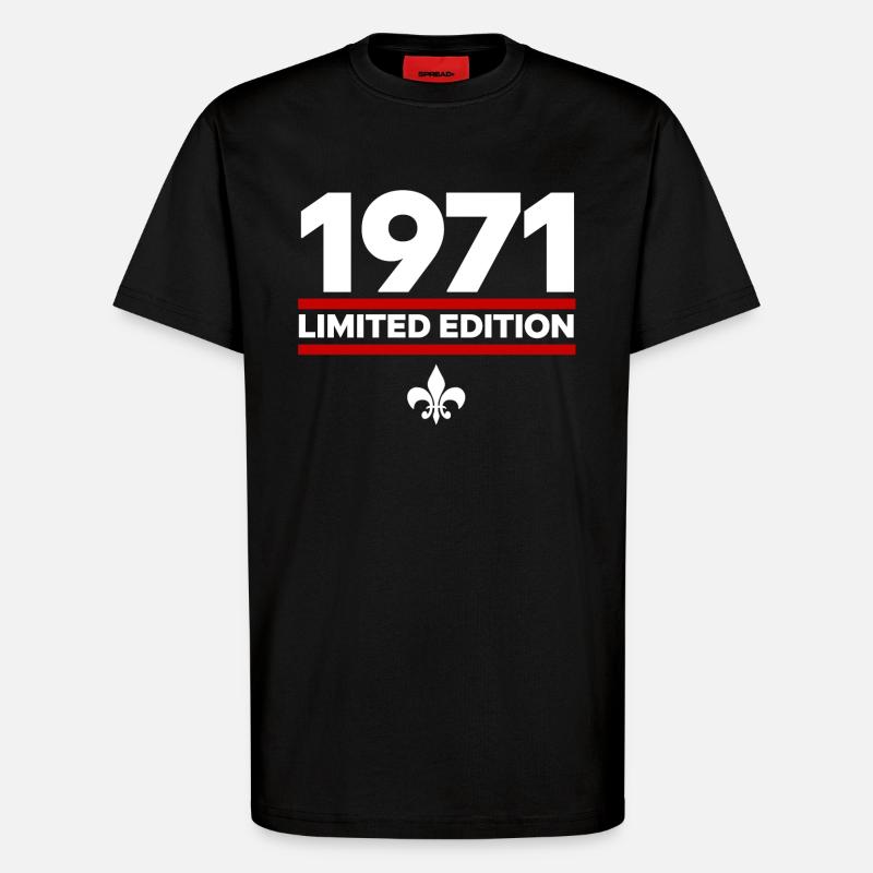 Édition limitée de 1971 - T-shirt bio décontracté fabriqué en UE - SOLID BLACK