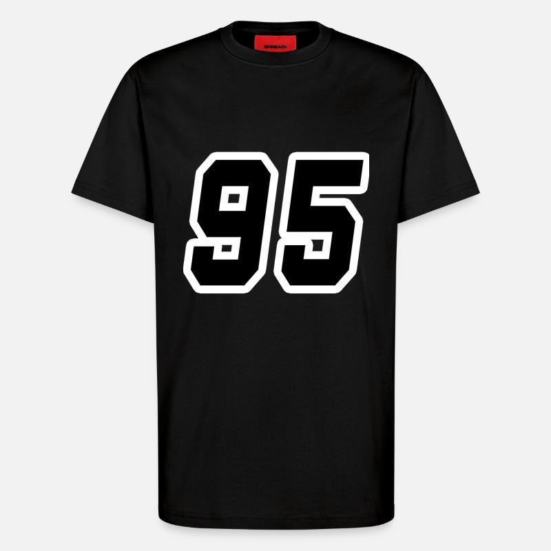 Nummer fünfundneunzig 95 - T-Shirt - made by SPREAD - SOLID BLACK