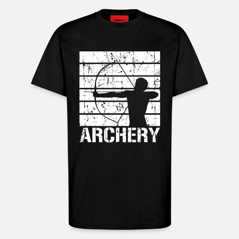 Lustiges Bogenschießen - T-Shirt - made by SPREAD - SOLID BLACK