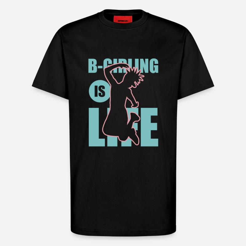 Breakdance Mädchen - T-Shirt - made by SPREAD - SOLID BLACK