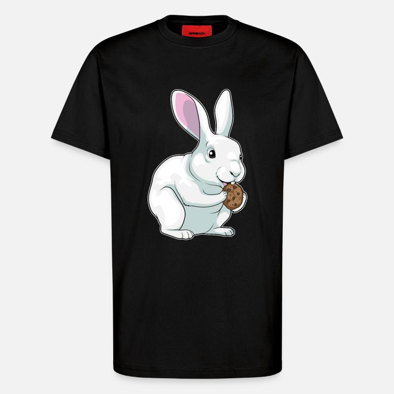 Biscuit lapin - T-shirt bio décontracté fabriqué en UE - SOLID BLACK