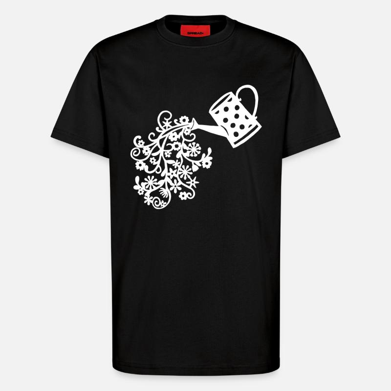 Le retour du printemps (blanc) - T-shirt bio décontracté fabriqué en UE - SOLID BLACK