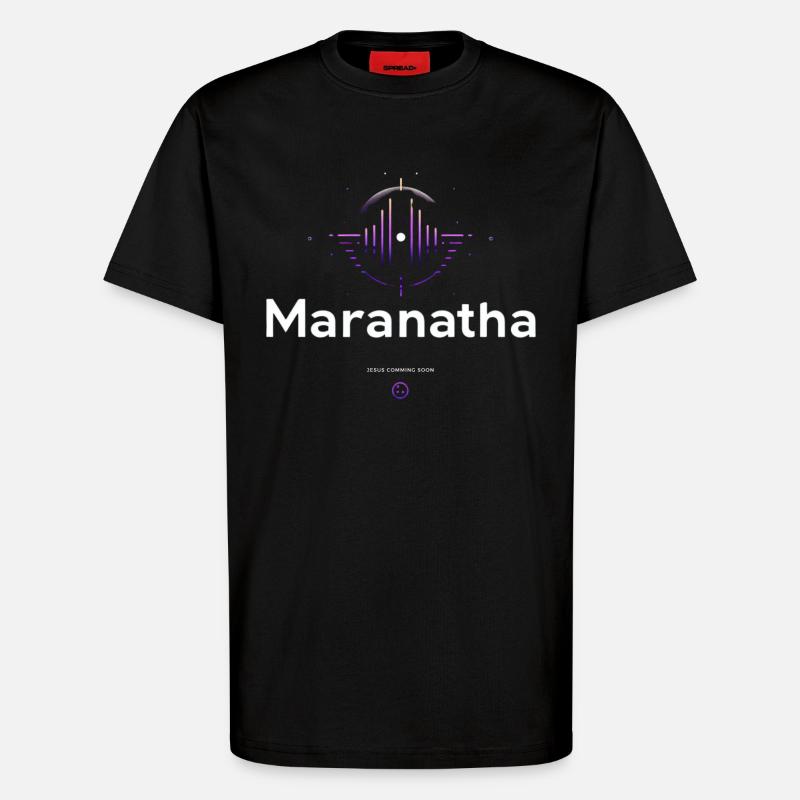 Maranatha Worship Wave - T-Shirt - made by SPREAD - SOLID BLACK