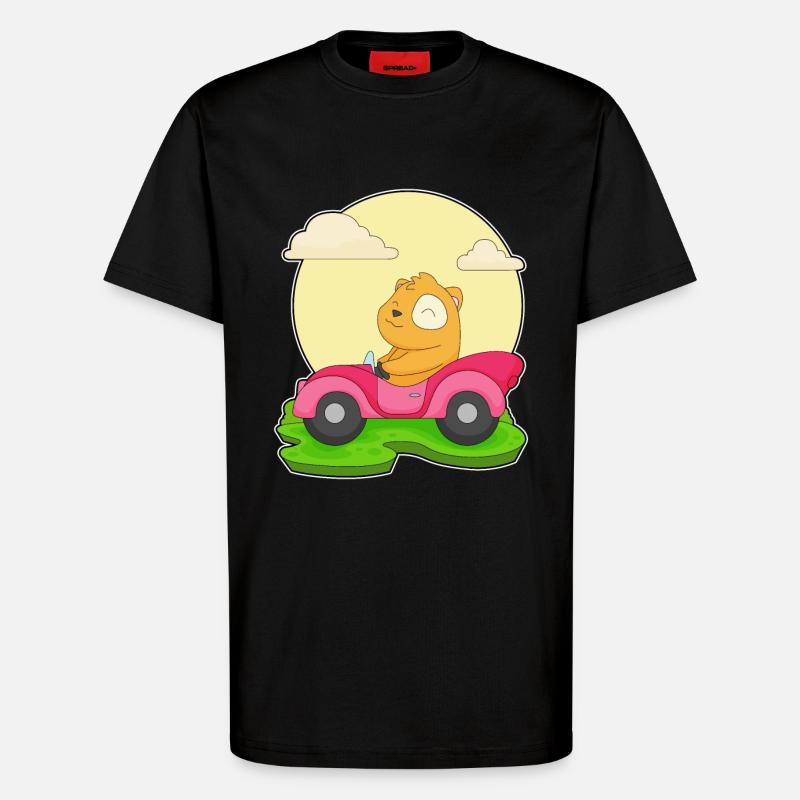 Hamster Auto - T-Shirt - made by SPREAD - SOLID BLACK