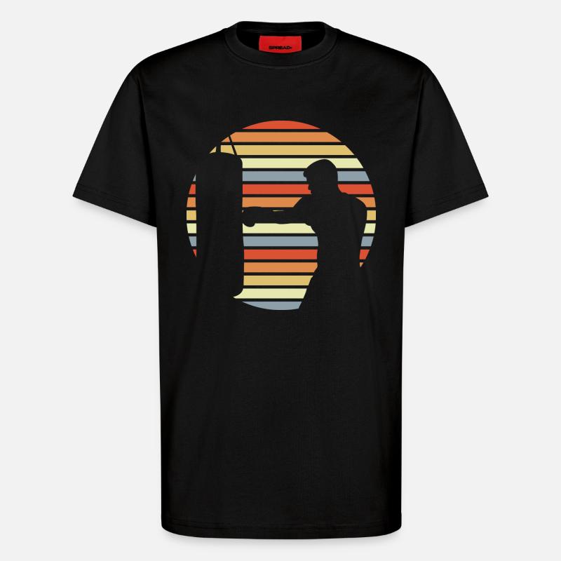 Boxer Drawing - T-Shirt - made by SPREAD - SOLID BLACK