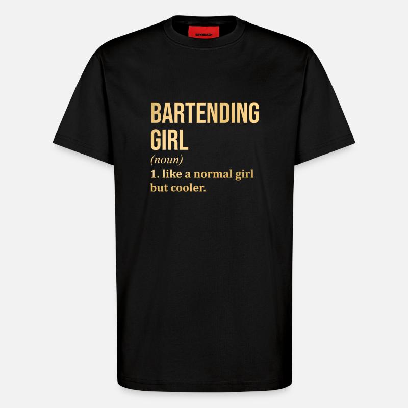 Bartender - T-Shirt - made by SPREAD - SOLID BLACK