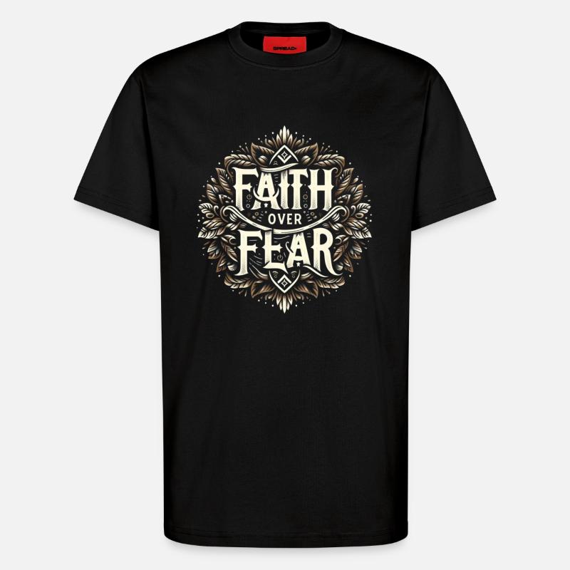 Glaube über Angst - T-Shirt - made by SPREAD - SOLID BLACK