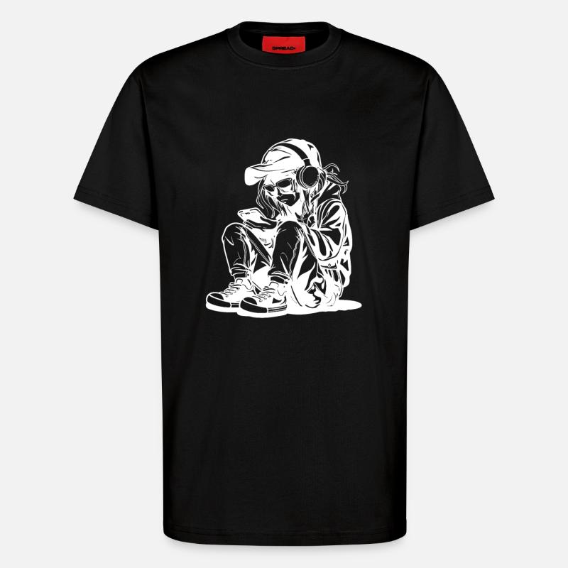 Video Game Lover Drawing - T-Shirt - made by SPREAD - SOLID BLACK