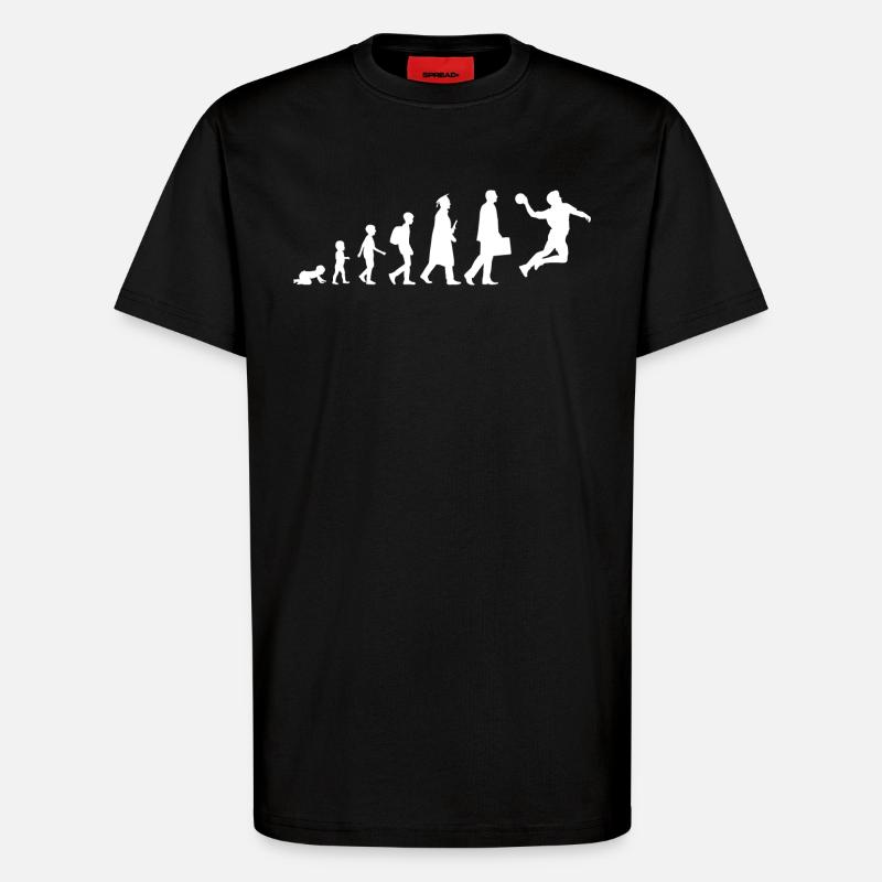 Evolution Handball - T-shirt bio décontracté fabriqué en UE - SOLID BLACK