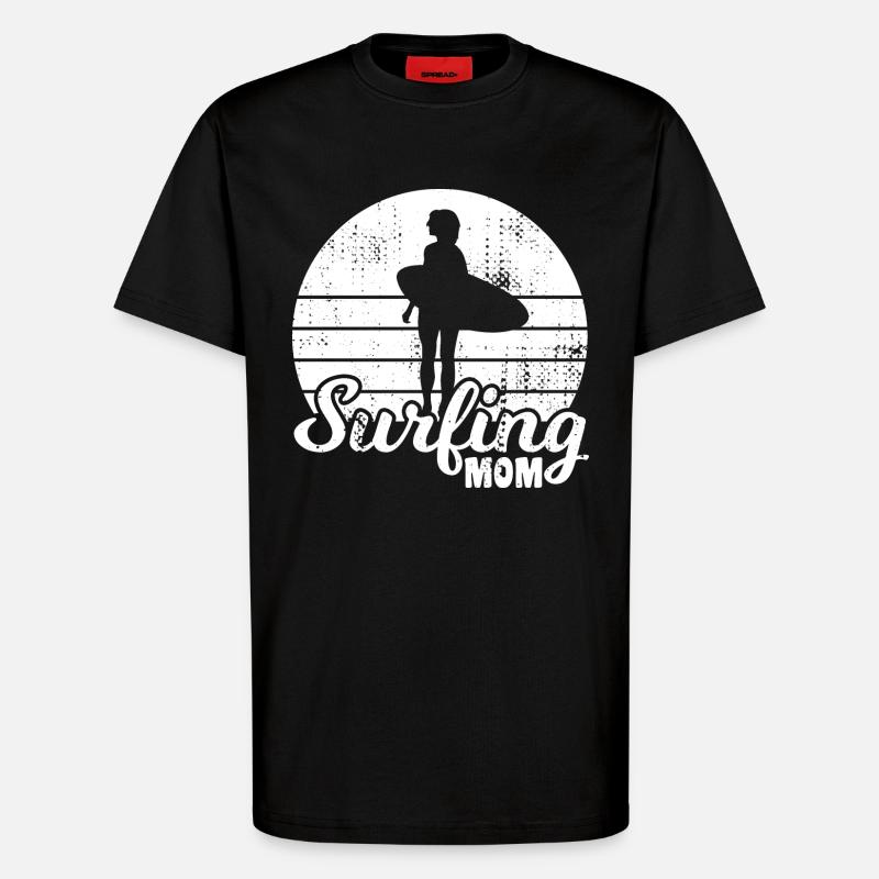 Surfer Mutter - T-Shirt - made by SPREAD - SOLID BLACK