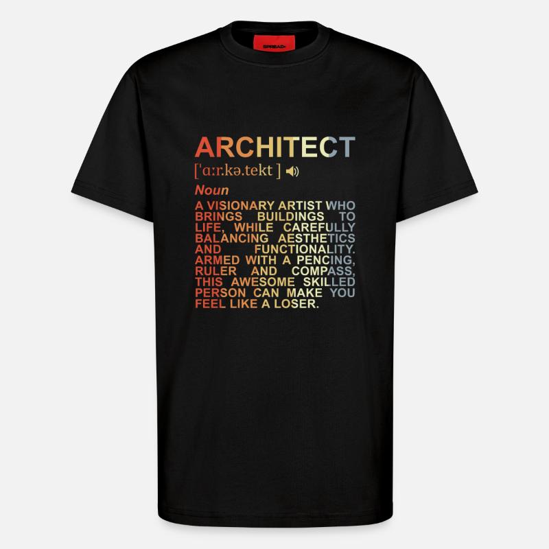 Architecte Explication des termes - T-shirt bio décontracté fabriqué en UE - SOLID BLACK