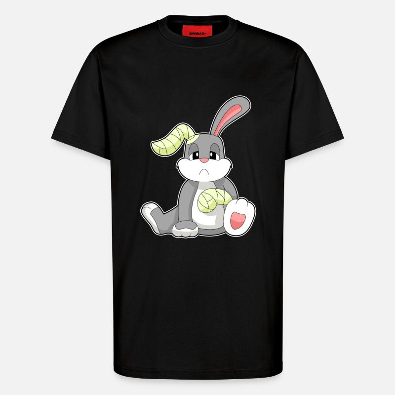 Rabbit Bandage - T-Shirt - made by SPREAD - SOLID BLACK