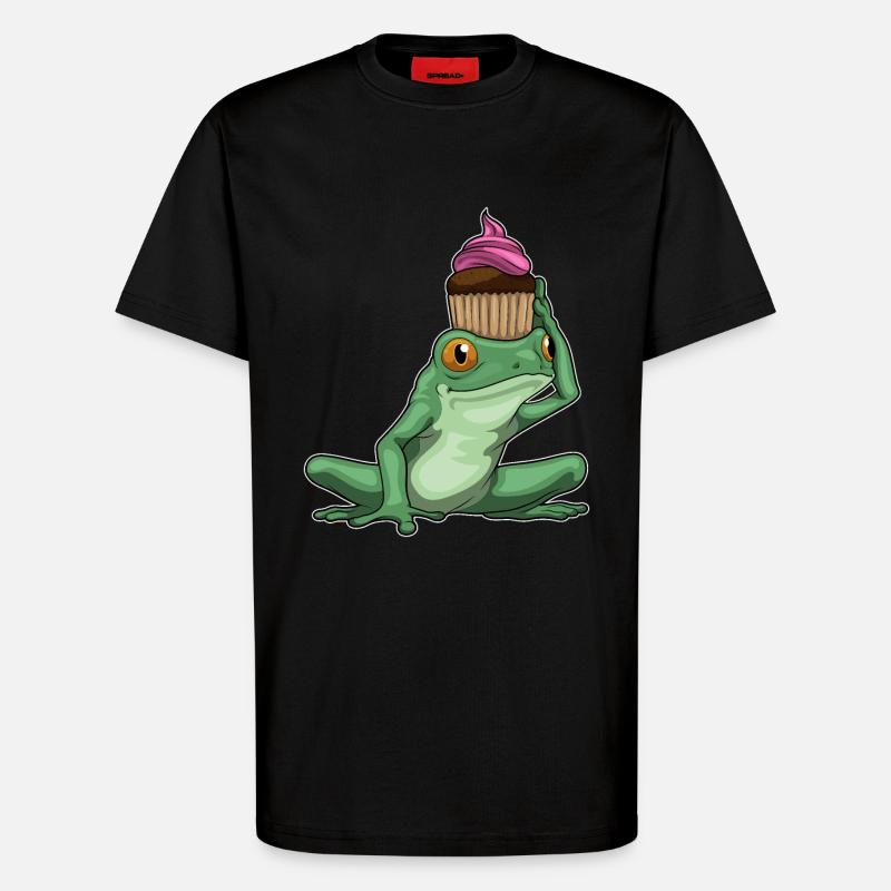 Frosch Muffin - T-Shirt - made by SPREAD - SOLID BLACK