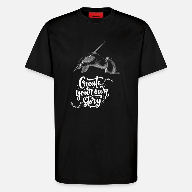 Handillustration mit inspirierender Botschaft - T-Shirt - made by SPREAD - SOLID BLACK