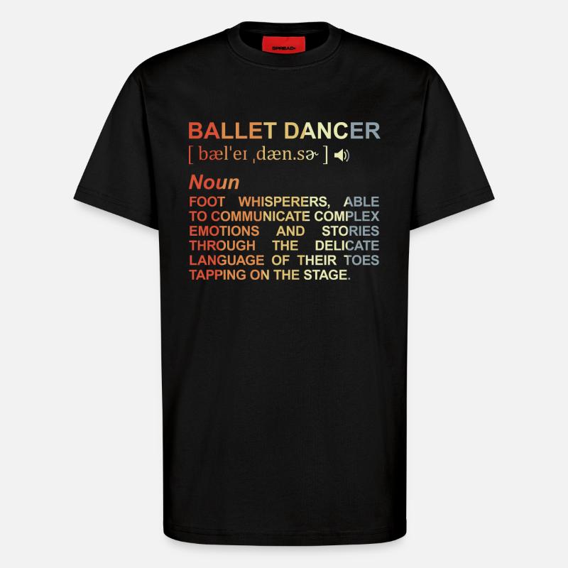 Danseuse de ballet Explication des termes - T-shirt bio décontracté fabriqué en UE - SOLID BLACK