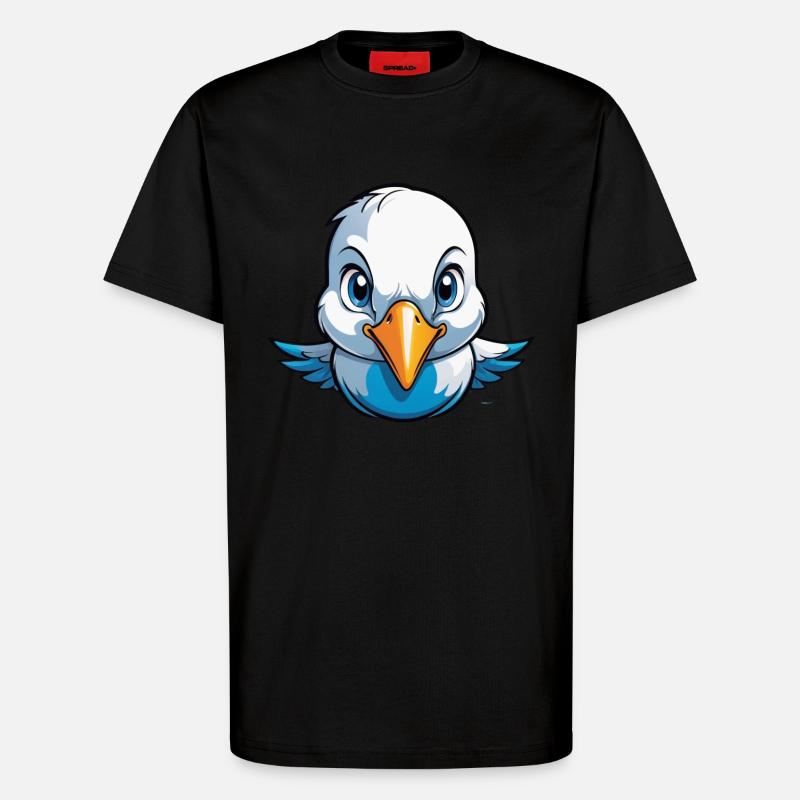 Kleines Täubchen Flieger-Ass - T-Shirt - made by SPREAD - SOLID BLACK