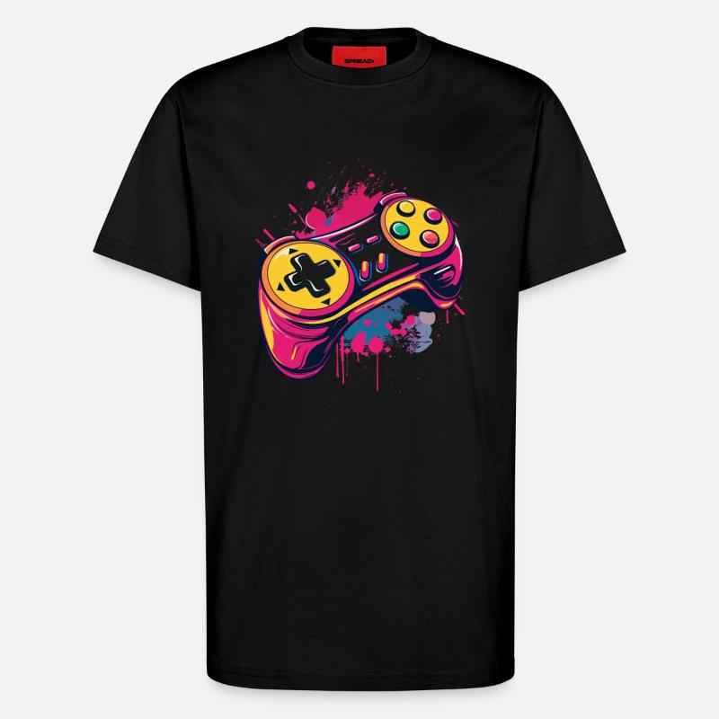 Gaming Controller - T-Shirt - made by SPREAD - SOLID BLACK