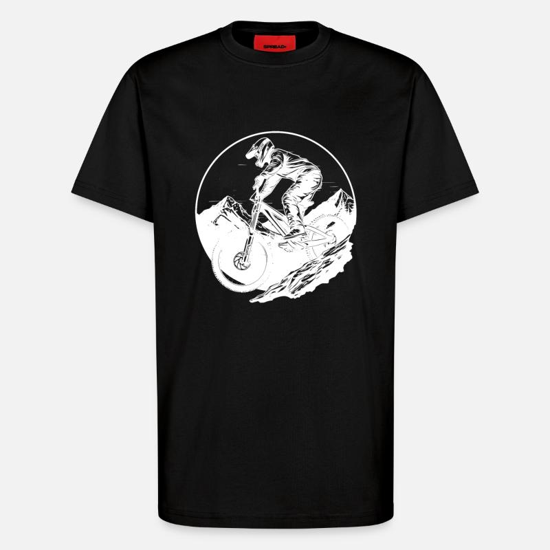 Mountainbiking - T-Shirt - made by SPREAD - SOLID BLACK