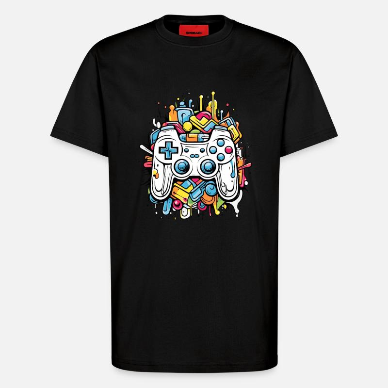 Game Controller - T-Shirt - made by SPREAD - SOLID BLACK