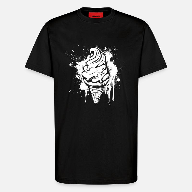 Eiswaffel Splash - T-Shirt - made by SPREAD - SOLID BLACK