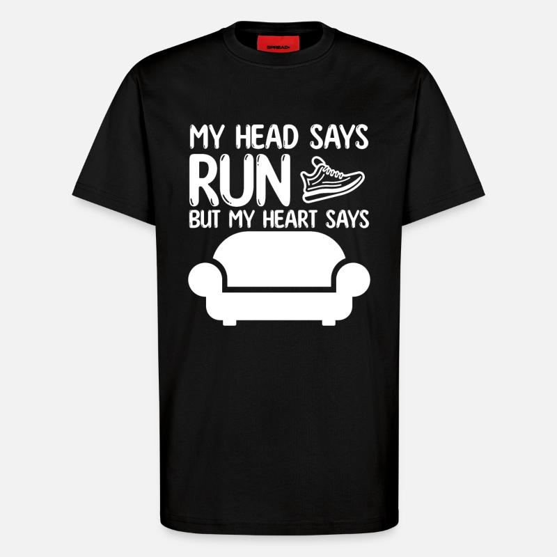 Antisportler Couch - T-Shirt - made by SPREAD - SOLID BLACK