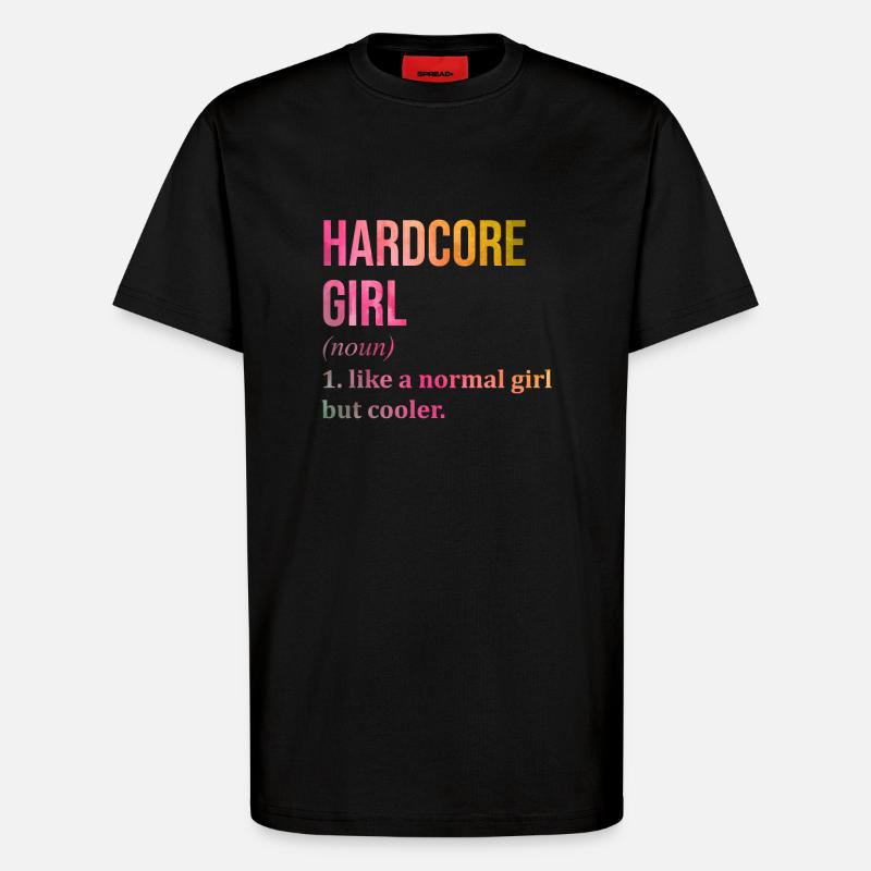 Hardcore - T-shirt bio décontracté fabriqué en UE - SOLID BLACK