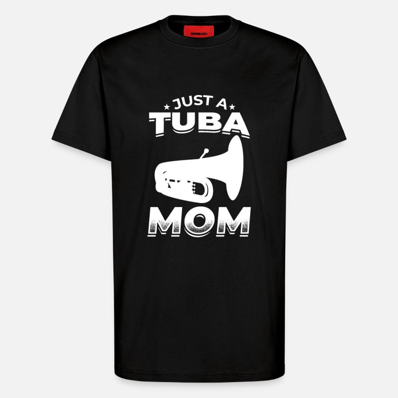 Just a Tuba Nut - T-Shirt - made by SPREAD - SOLID BLACK