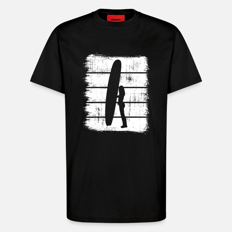 Surferin Design - T-Shirt - made by SPREAD - SOLID BLACK