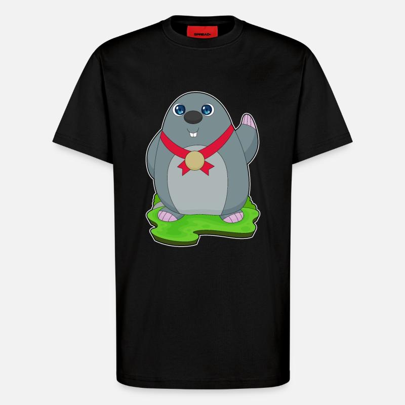 Mole Medal - T-Shirt - made by SPREAD - SOLID BLACK